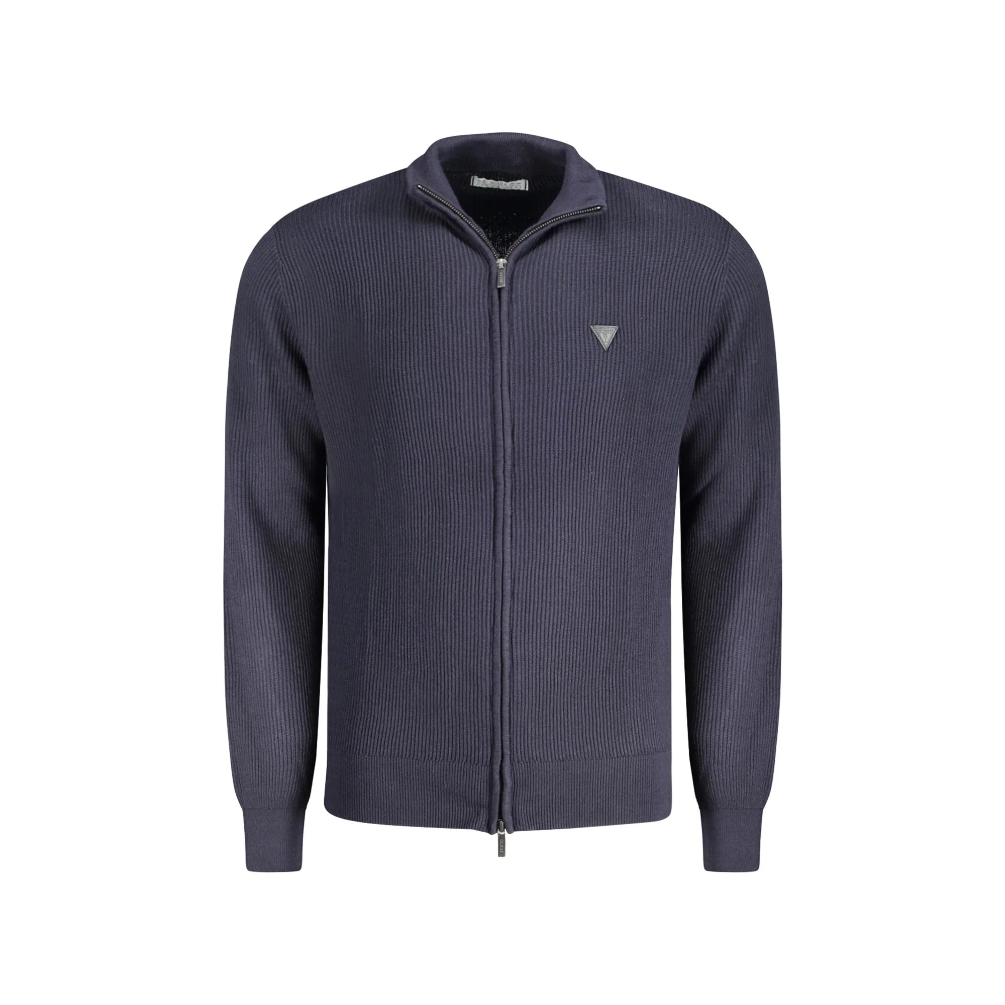 Guess Jeans Maglia Cardigan Uomo Blu Zip Logo Maglie - foto prodotto
